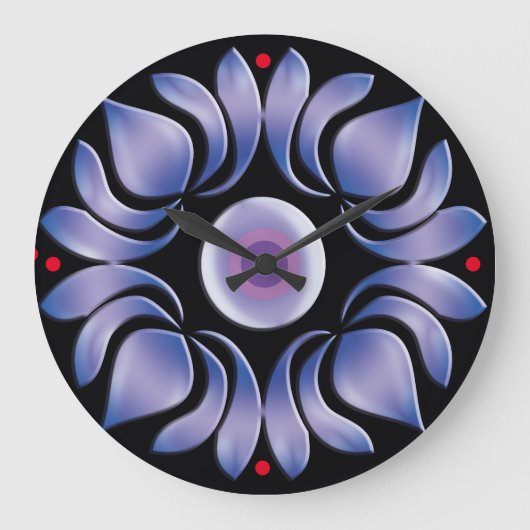 Blauwe lotus grote klok (Voorkant)