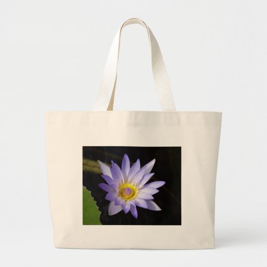 Blauwe lotus grote tote bag (Voorkant)