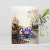 Blauwe Lotus komt uit modderige wateren (Vietnamee (Staand voorkant)