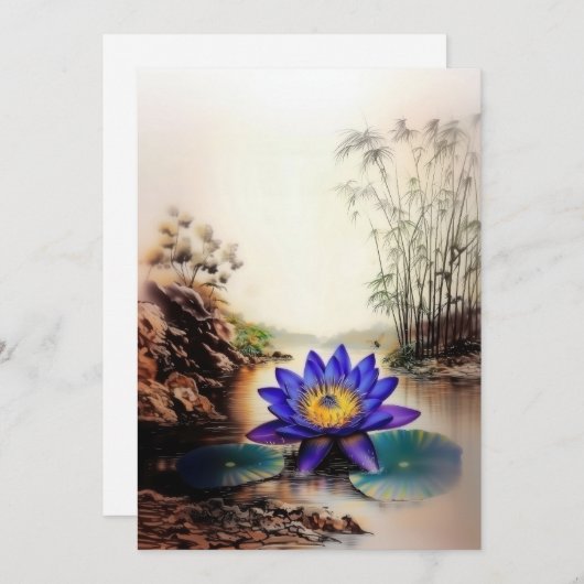 Blauwe Lotus komt uit modderige wateren (Vietnamee (Voorkant / Achterkant)