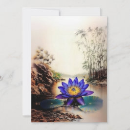 Blauwe Lotus komt uit modderige wateren (Vietnamee