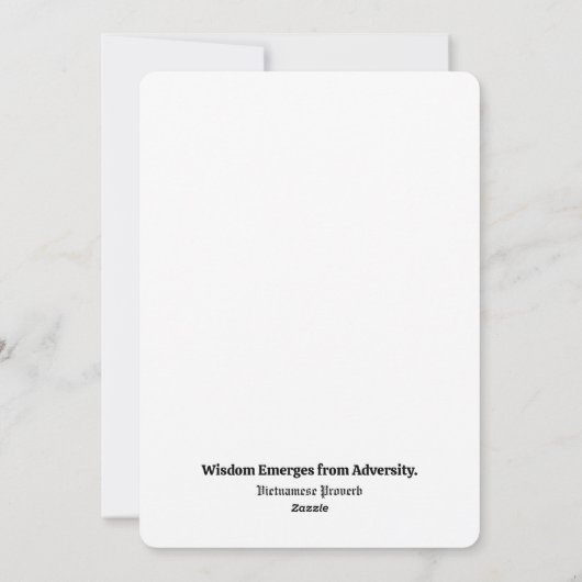 Blauwe Lotus komt uit modderige wateren (Vietnamee Feestdagenkaart (Achterkant)