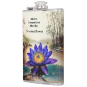 Blauwe Lotus komt uit modderige wateren (Vietnamee Heupfles (Links)