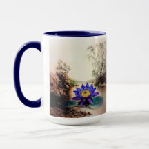 Blauwe Lotus komt uit modderige wateren (Vietnamee