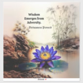 Blauwe Lotus komt uit modderige wateren (Vietnamee Sticker (Vel)