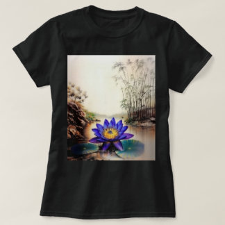 Blauwe Lotus komt uit modderige wateren (Vietnamee T-shirt