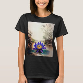 Blauwe Lotus komt uit modderige wateren (Vietnamee T-shirt