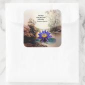 Blauwe Lotus komt uit modderige wateren (Vietnamee Vierkante Sticker (Tas)