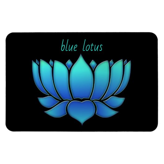 blauwe lotus - magneet (Horizontaal)
