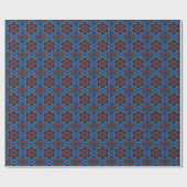 Blauwe Lotus Mandala Abstracte cadeauverpakking Cadeaupapier (Vlak)