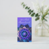Blauwe Lotus Mandala Afsprakenkaartje (Staand voorkant)