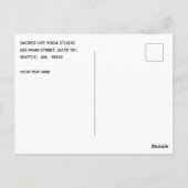 Blauwe Lotus Mandala Briefkaart (Achterkant)