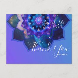 Blauwe Lotus Mandala Briefkaart