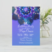 Blauwe Lotus Mandala Kaart (Staand voorkant)