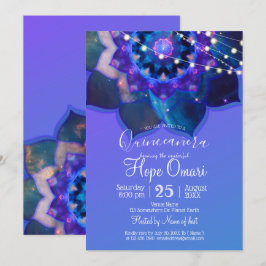 Blauwe Lotus Mandala Kaart