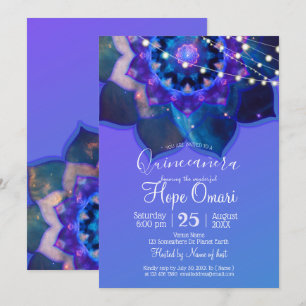 Blauwe Lotus Mandala Kaart