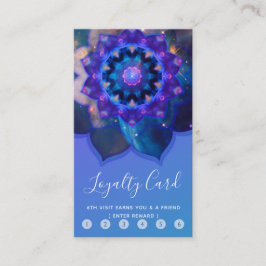 Blauwe Lotus Mandala Klantenkaartje