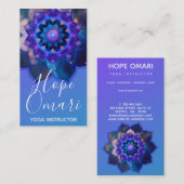 Blauwe Lotus Mandala Visitekaartje (Voorkant / Achterkant)