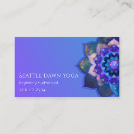 Blauwe Lotus Mandala Visitekaartje