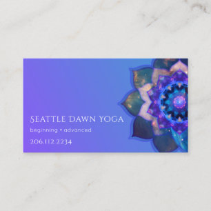 Blauwe Lotus Mandala Visitekaartje