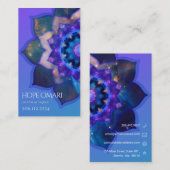 Blauwe Lotus Mandala Visitekaartje (Voorkant / Achterkant)