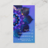 Blauwe Lotus Mandala Visitekaartje (Achterkant)