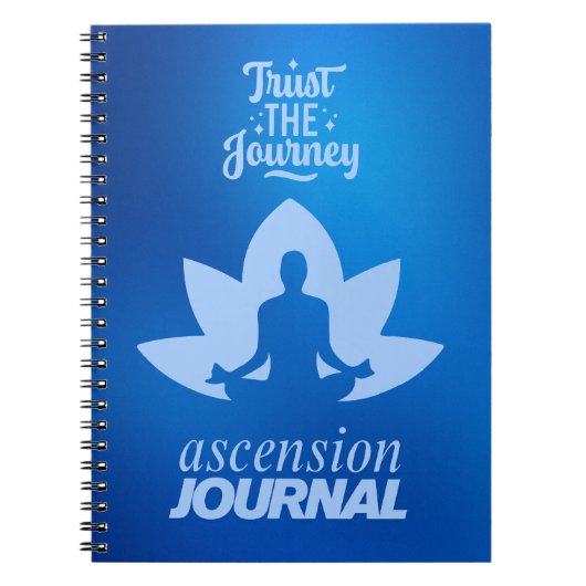 Blauwe Lotus Meditator – Ascension Journal Notitieboek (Voorkant)