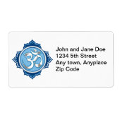 Blauwe lotus om etiket (Voorkant)