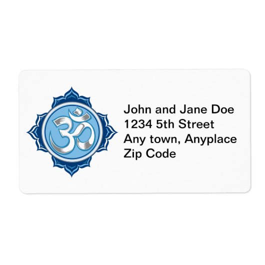 Blauwe lotus om etiket (Voorkant)