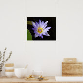 Blauwe lotus poster (Keuken)