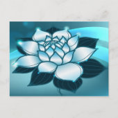 Blauwe Lotus Spirituele Fijne Bloemenkunst Briefkaart (Voorkant)