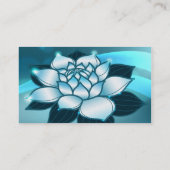 Blauwe Lotus Spirituele Fijne Bloemenkunst Visitekaartje (Achterkant)