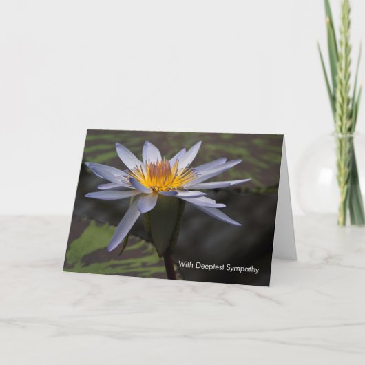 Blauwe Lotus · Sympathy Card Kaart (Voorkant)