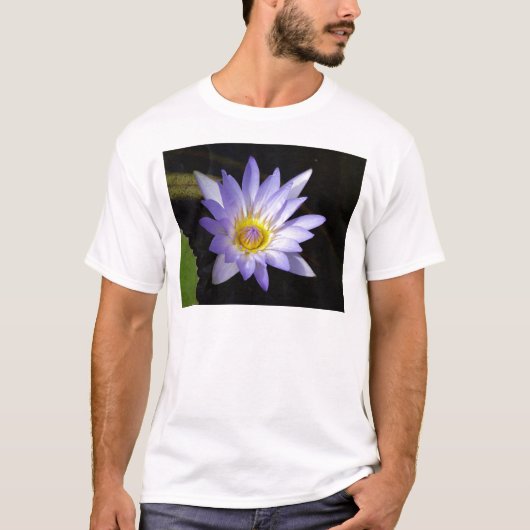 blauwe lotus t-shirt (Voorkant)