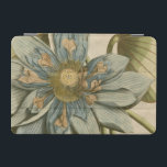 Blauwe Lotus-ventilator op Tan-achtergrond met sch iPad Mini Cover<br><div class="desc">Een mooie blauwe lotusbloem in volle bloei is de focus van dit stuk. Het gele centrum is bijna hypnotiseren in zijn glorie. Voeg met deze afdruk een beetje elegantie aan uw huis toe!</div>