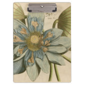 Blauwe Lotus-ventilator op Tan-achtergrond met sch Klembord (Voorkant)