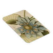 Blauwe Lotus-ventilator op Tan-achtergrond met sch Magneet (Rechterzijde)