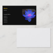 Blauwe lotus, waterlelie visitekaartje (Voorkant / Achterkant)