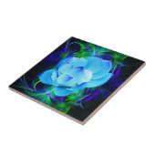 Blauwe lotusbloem en betekenis ervan tegeltje (Zijkant)