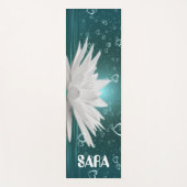 Blauwe lotusbloem meditatie yoga mat (Voorkant)