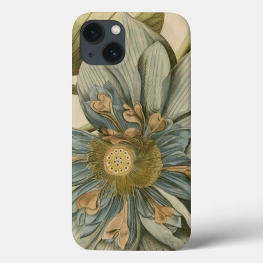 Blauwe Lotusbloem op Tane achtergrond met tekst Case-Mate iPhone Case (Achterkant)