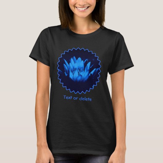 Blauwe Lotusbloem Persoonlijk  T-shirt (Voorkant)