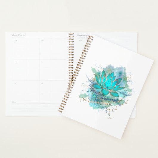 Blauwe lotusbloem planner (Display)