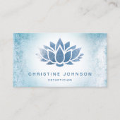 Blauwe lotusbloem visitekaartje (Voorkant)