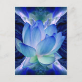 Blauwe lotuslib briefkaart (Voorkant)