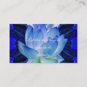 Blauwe lotuslib visitekaartje (Achterkant)