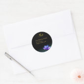 Blauwe lotusstickers ronde sticker (Envelop)