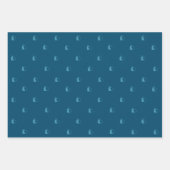 Blauwe Lovecats inpakpapier platte vellen set van  (Voorkant 3)