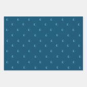 Blauwe Lovecats inpakpapier platte vellen set van  (Voorkant 2)