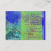 Blauwe lucht, Abstracte sjabloon Visitekaartje (Achterkant)